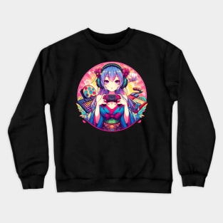 Otaku kawaii gamer girl Crewneck Sweatshirt